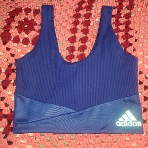Adidas Blue Sports Bra - Size Small - Workout Exercise Attire